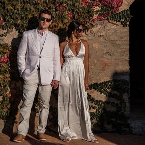 Satin rehearsal dinner dress / rehearsal dinner / bridal shower dress